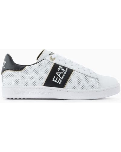 EA7 Sneakers Classic Performance Aus Leder - Weiß