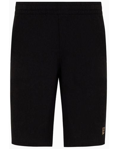 EA7 Core Identity Cotton Board Shorts - Black