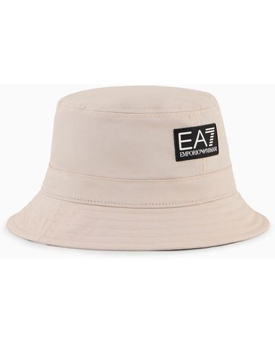 EA7 Asv Recycled Fabric Cloche Hat - Natural