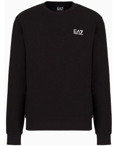 EA7 Core Identity Sweatshirt Mit Rundhalsausschnitt - Schwarz