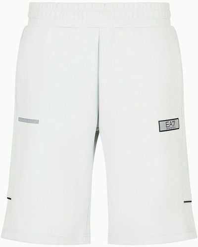 EA7 Dynamic Athlete Bermuda Shorts In Natural Ventus7 Technical Fabric - White