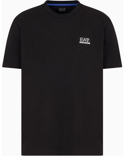 EA7 Dynamic Athlete Crew-neck T-shirt In Natural Ventus7 Technical Fabric - Black