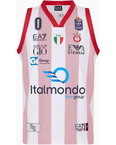 EA7 Olimpia Milano Canotta Replica Campionato 23/24 - Rosso