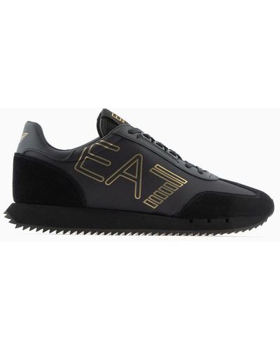 EA7 Black And White Vintage Sneaker - Schwarz