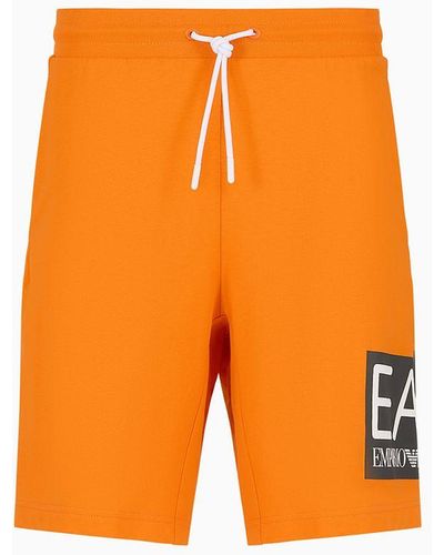 EA7 Cotton Visibility Board Shorts - Orange