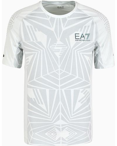 EA7 Dynamic Athlete T-shirt In Vigor7 Technical Fabric - Gray