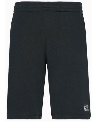 EA7 Core Identity Cotton Board Shorts - Blue