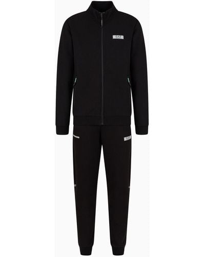 EA7 Dynamic Athlete Tracksuit In Natural Ventus7 Technical Fabric - Black