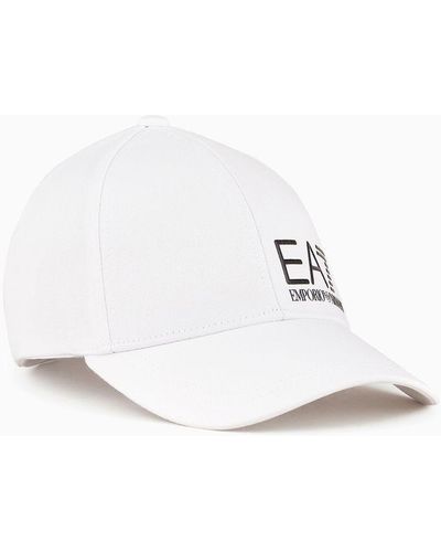 EA7 Cotton Baseball Cap - White