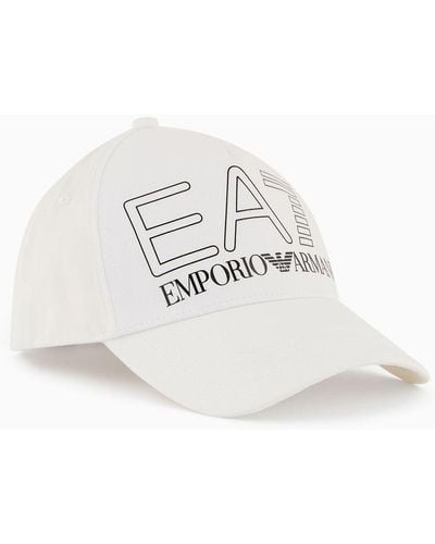 EA7 Cappello Baseball Visibility In Cotone - Bianco