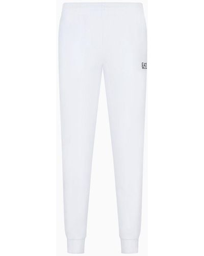 EA7 Core Identity Cotton Sweatpants - White