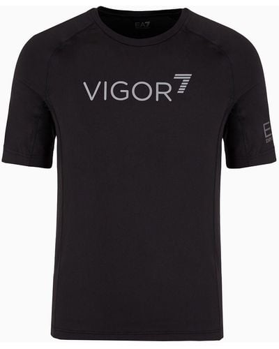 EA7 Dynamic Athlete T-shirt In Vigor7 Technical Fabric - Black