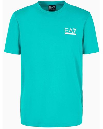 EA7 T-shirt Girocollo Tennis Club In Misto Viscosa Stretch - Blu