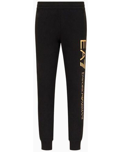 EA7 Cotton Logo Series Sweatpants - Black