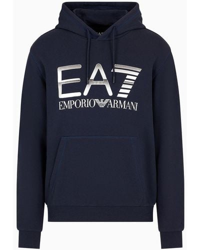 EA7 Kapuzensweatshirts - Blau