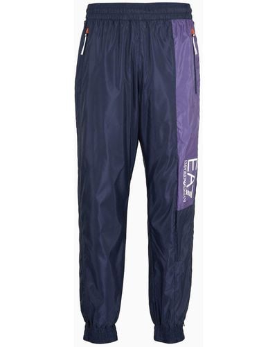 EA7 Graphic Series Recycled-fabric Joggers - Blue