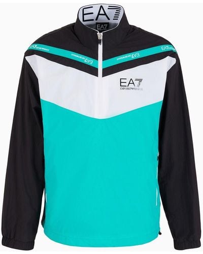 EA7 Asv Recycled-fabric Tennis Club Sweatshirt - Blue