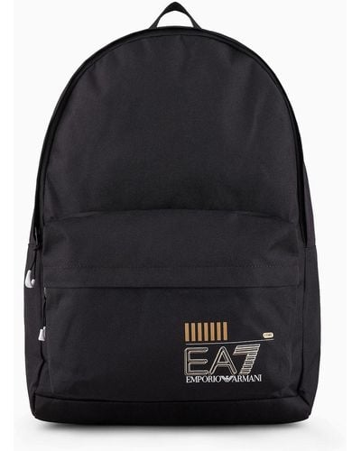 EA7 Asv Recycled-fabric Train Core Backpack - Black