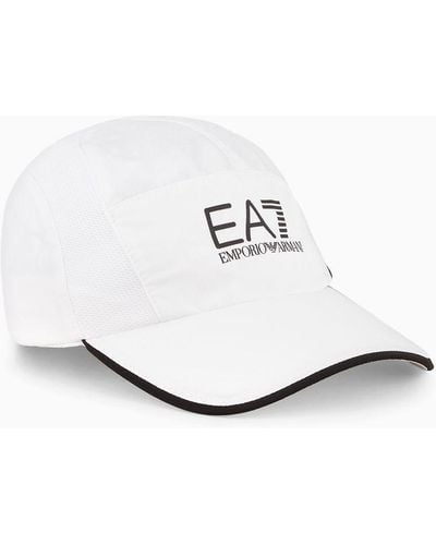 EA7 Tennis Pro Baseballcap Aus Baumwolle - Weiß