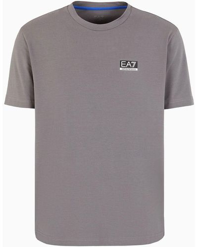 EA7 Dynamic Athlete Rundhals-t-shirt Aus "natural ventus7"-funktionsgewebe - Grau