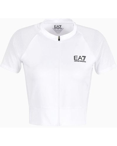 EA7 Tennis Pro Zip-up Top In Ventus7 Technical Fabric - Gray