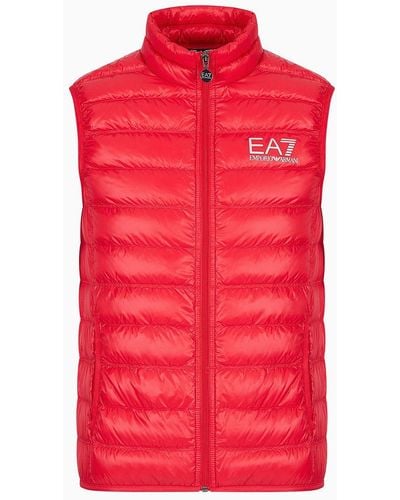 EA7 Packable Core Identity Gilet - Red