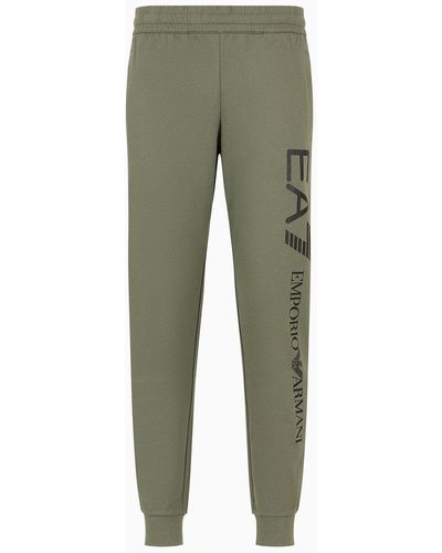 EA7 Pantaloni Joggers Logo Series In Cotone - Verde