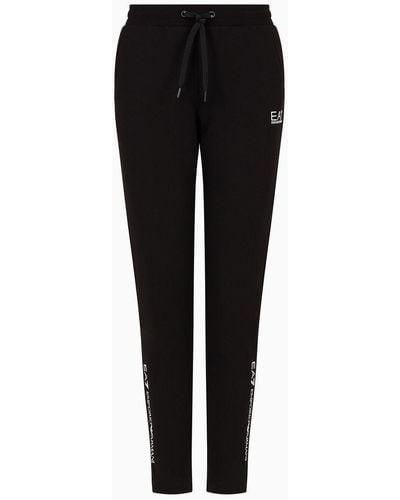 EA7 Cotton Shiny Pants - Black