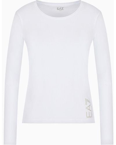 EA7 T-shirt Core Lady A Maniche Lunghe - Bianco
