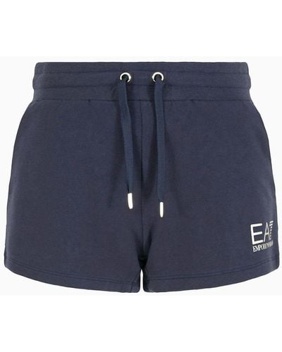 EA7 Shorts Core Lady In Cotone Stretch - Blu