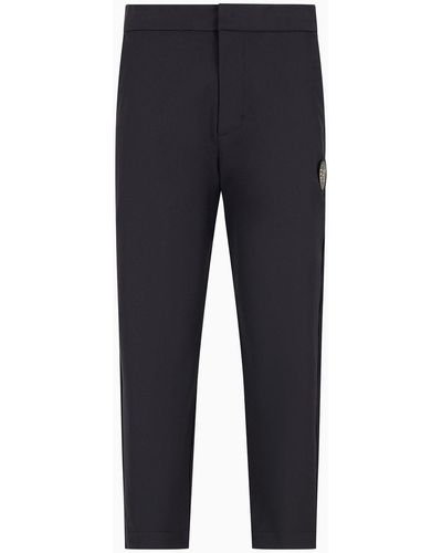 EA7 Soccer Technical Fabric Trousers - Blue