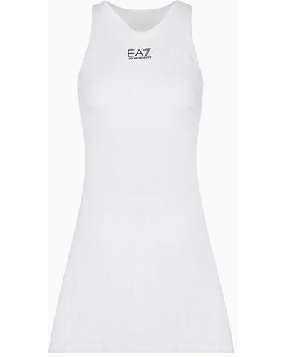 EA7 Tennis Pro Poloshirt Aus Ventus7-funktionsgewebe - Weiß