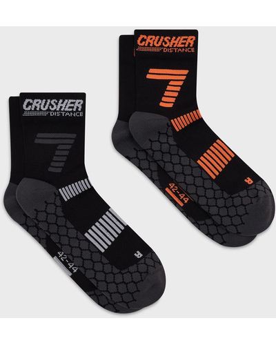 EA7 Crusher Distance Running Socks - Black