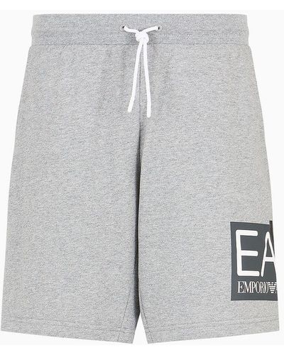 EA7 Cotton Visibility Board Shorts - Grey