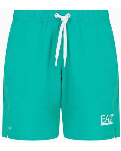 EA7 Tennis Pro Shorts In Ventus7 Technical Fabric - Green