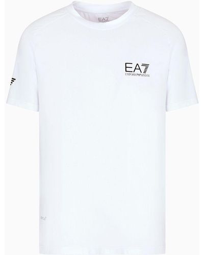 EA7 T-shirt Tennis Pro In Tessuto Tecnico Ventus7 - Bianco