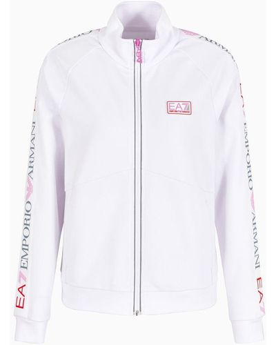 EA7 Dynamic Athlete Sweatshirt In Asv Natural Ventus7 Technical Fabric - Purple