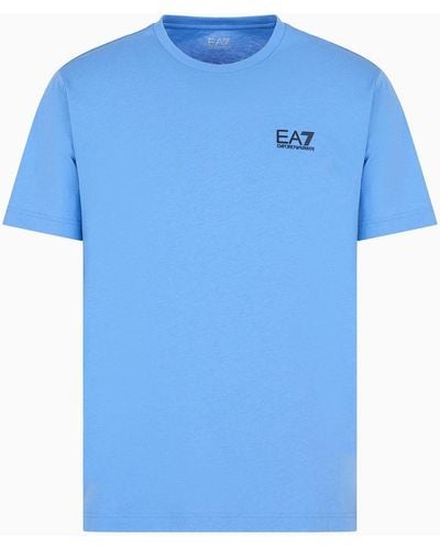 EA7 Core Identity T-shirt Aus Pima-baumwolle - Blau
