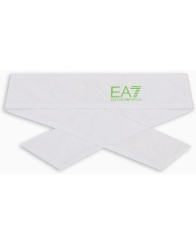 EA7 Tennis Pro Cotton-blend Headband - White