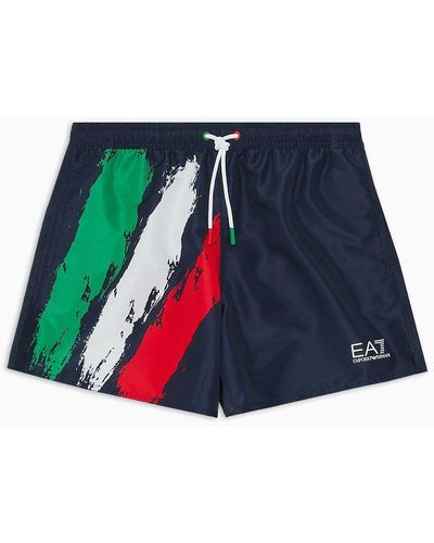 EA7 Costume A Boxer Con Bandiera Avs - Multicolore