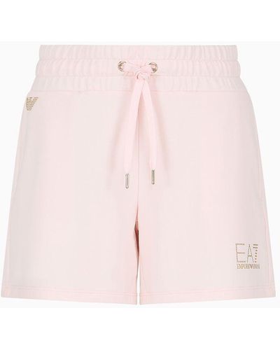 EA7 Evolution Viscose-blend Shorts - Pink