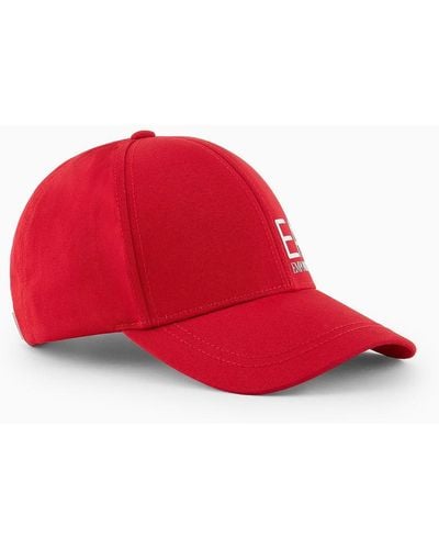 EA7 Cotton Baseball Cap - Red
