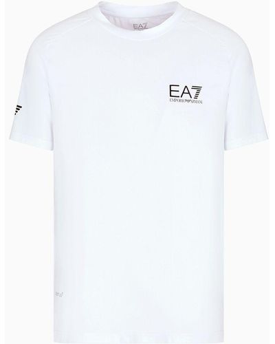 EA7 T-shirt Tennis Pro In Tessuto Tecnico Ventus7 - Bianco