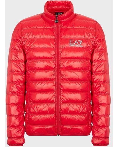 EA7 Packable Core Identity Puffer Jacket - Red