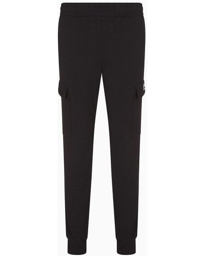 EA7 Core Identity Cotton Cargo Trousers - Black