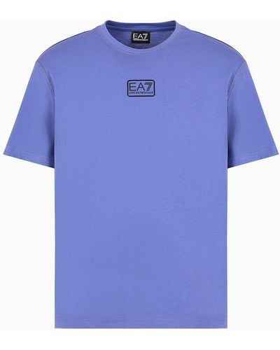 EA7 T-shirt Girocollo Core Identity In Cotone - Blu