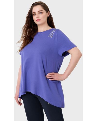 EA7 T-shirt Core Lady Plus Size In Cotone Organico - Viola