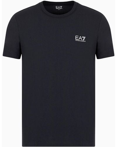 EA7 Core Identity T-shirt Aus Pima-baumwolle - Schwarz