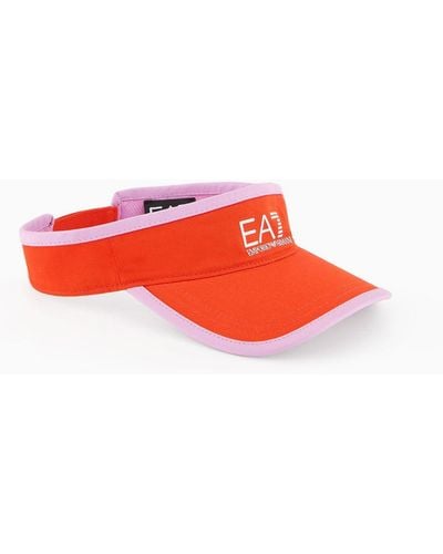 EA7 Visiera Tennis Pro In Cotone - Rosso