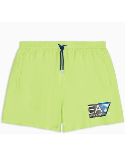 EA7 Asv Visibility Bade-boxershorts Mit Logotape - Grün